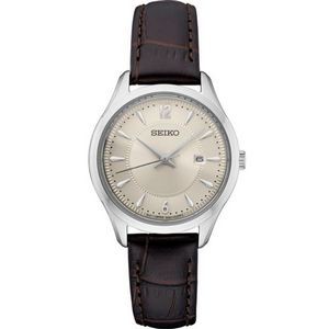 Seiko Ladies' Watch with Brown Leather Strap