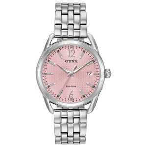 Citizen Ladies' LTR Eco-Drive Stainless Steel Watch w/Light Pink Dial