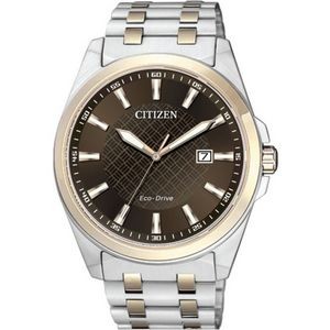 Citizen Men's Corso Eco-Drive Two-Tone Watch w/Brown Dial