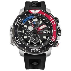 Citizen Men's Eco-Drive Promaster Aqualand Dive Watch, Black Poly Strap & Red Accents