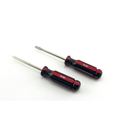 D Line Screwdriver w/ Red/Black Handle (8") 3/16" Slotted