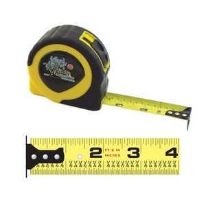 Rubberized Power Tape Measure w/ Laminated or Dome Label (25'x1