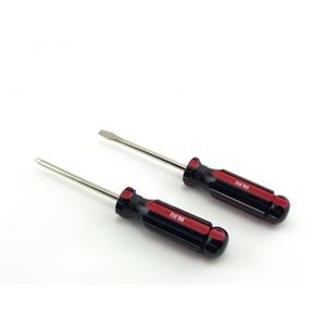 D Line Screwdriver w/ Red/Black Handle (8") 1/4" Slotted