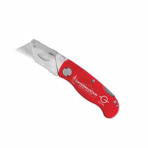 Red Folding Lockback Utility Knife