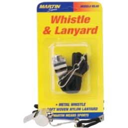 Small Metal Whistle w/Lanyard