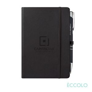 Eccolo® Cool Journal/Clicker Pen - (M) Black