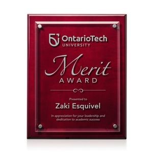 Caledon Plaque - Rosewood/Silver 12"x15"