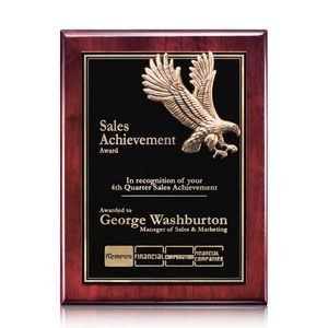 Flying Eagle (S) Plaque - Rosewood 9"x12"