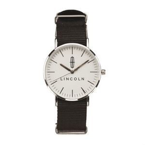 The Hardy Unisex Watch - Black Band/White Dial