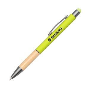 Assia Aluminum Pen w/Bamboo Grip - Green