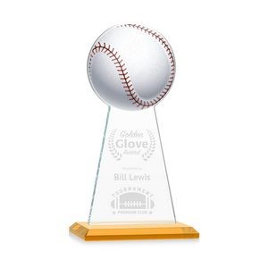 VividPrint/Etch Award - Edenwood Baseball/Amber 9"