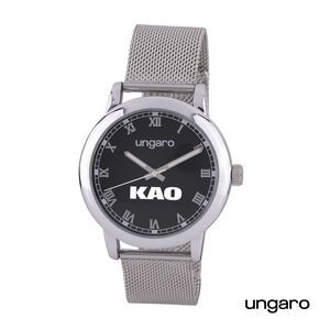 Ungaro® Primo Mesh Watch - Chrome
