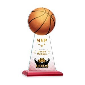 VividPrint™ Award - Edenwood Basketball/Red 9"