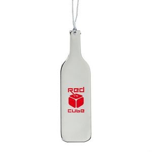 The Tinsel Wine Bottle Ornament - Silver