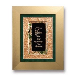 Cachet Plaque - Emerald/Gold 12½"x15½"