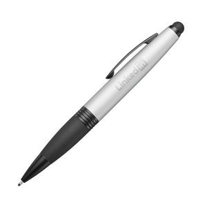 Munro Twist Aluminium Pen with Stylus - Silver