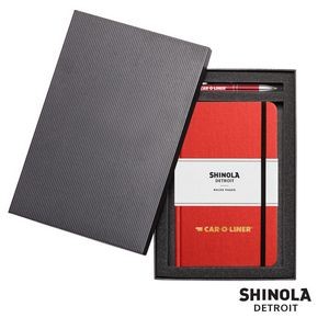 Shinola® HardCover Journal/Clicker Pen - (M) Ablaze