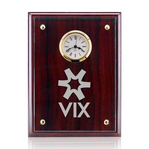 Somerset Clock - Starfire/Rosewood 9"x12"