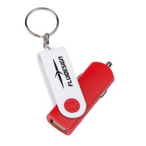The Pivot Car Charger/Keyring - Red