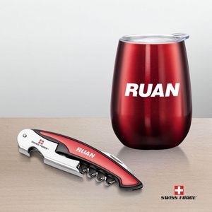 Swiss Force® Rosette Wine Gift Set - Red