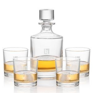 Whitlock Decanter & 4 On-the-Rocks