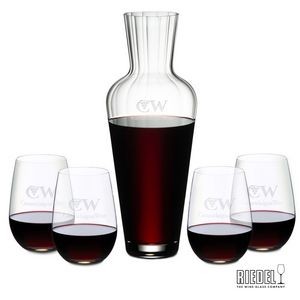 RIEDEL Mosel Decanter & 4 Stemless Wine
