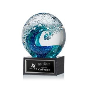 Surfside Award on Square Marble - 4" Diam