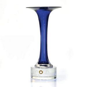 Indigo Trumpet Vase - 16"