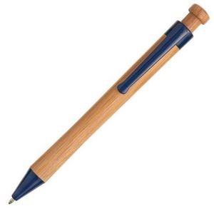 Bamboo Click-action Pen - Blue