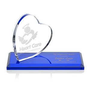 Northam Heart Award - Starfire/Blue 3"x7"