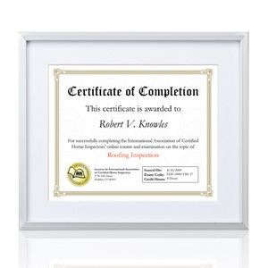 Burnell Certificate Frame - Silver 8½"x11"