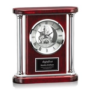 Collins Clock - Rosewood/Silver 7½"