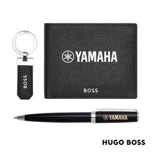 Hugo Boss® Ballpoint Pen, Key Ring & Wallet Set - Black