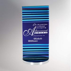 Sapphire Lamina - Artglass/Aluminum 10½"