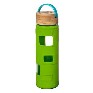 The Astral Glass Bottle w/Teal Lid - 22oz Lime Green