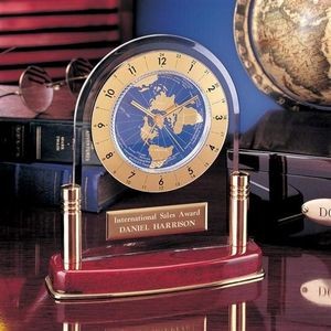 International Clock - Rosewood/Brass 6¾"