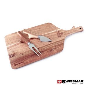 Swissmar Paddle Cutting Board & Knife Set - Acacia
