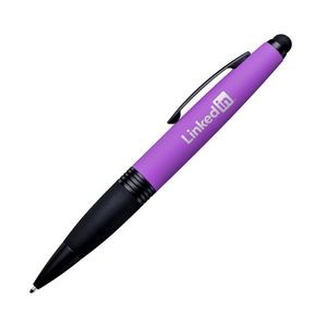 Munro Twist Aluminium Pen with Stylus - Purple