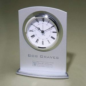 Silver Arc Clock - 7"