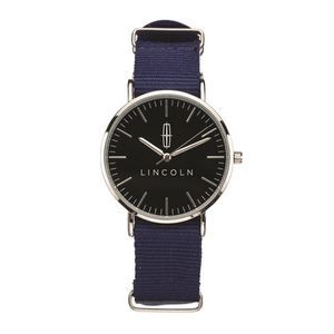 The Hardy Unisex Watch - Navy Band/Black Dial