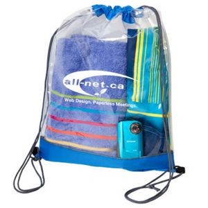 The Transparent Drawstring Bag - Blue