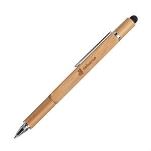 Jorge Bamboo Pen with Stylus - Silver