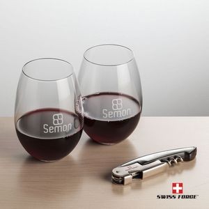 Swiss Force® Opener & 2 Carlita Wine - Silver