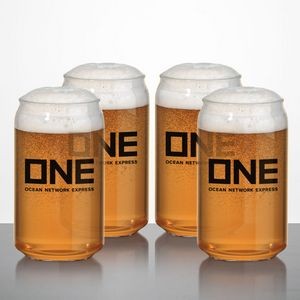 Poolside Acrylic Can Beer Glass - 16oz Clear (Set of 4)