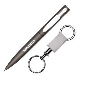 Harmony Pen/Keyring Gift Set - Gun Metal/Silver