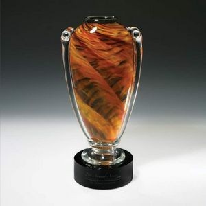 Amber Amphora Award - Artglass/Black 20"