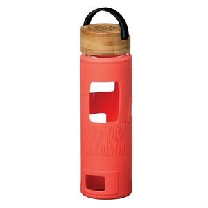 The Astral Glass Bottle w/Black Lid - 22oz Coral