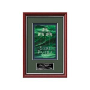 Baron Stained Glass Vert - Mahogany/Silver 12"x16½"