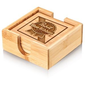 Bamboo Coasters - Set of 4 (in Holder)