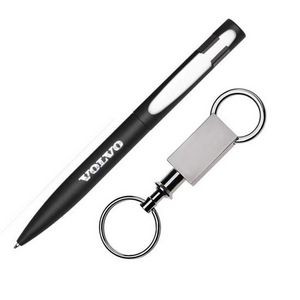 Harmony Pen/Keyring Gift Set - Black/Silver